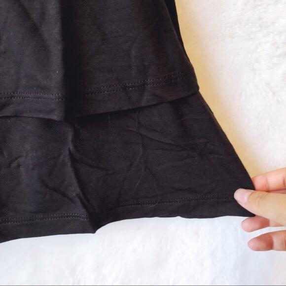 LOFT Black Layered Tie Top - Picture 2 of 7